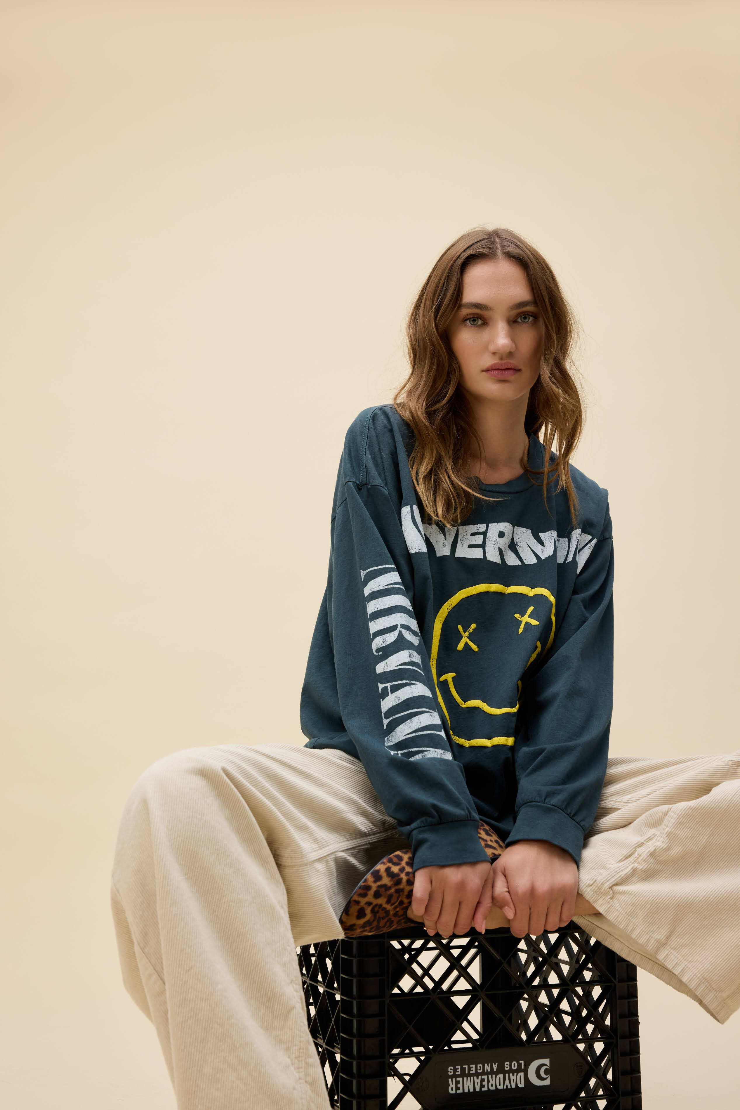 Nirvana Nevermind Smiley Merch Long Sleeve | Daydreamer