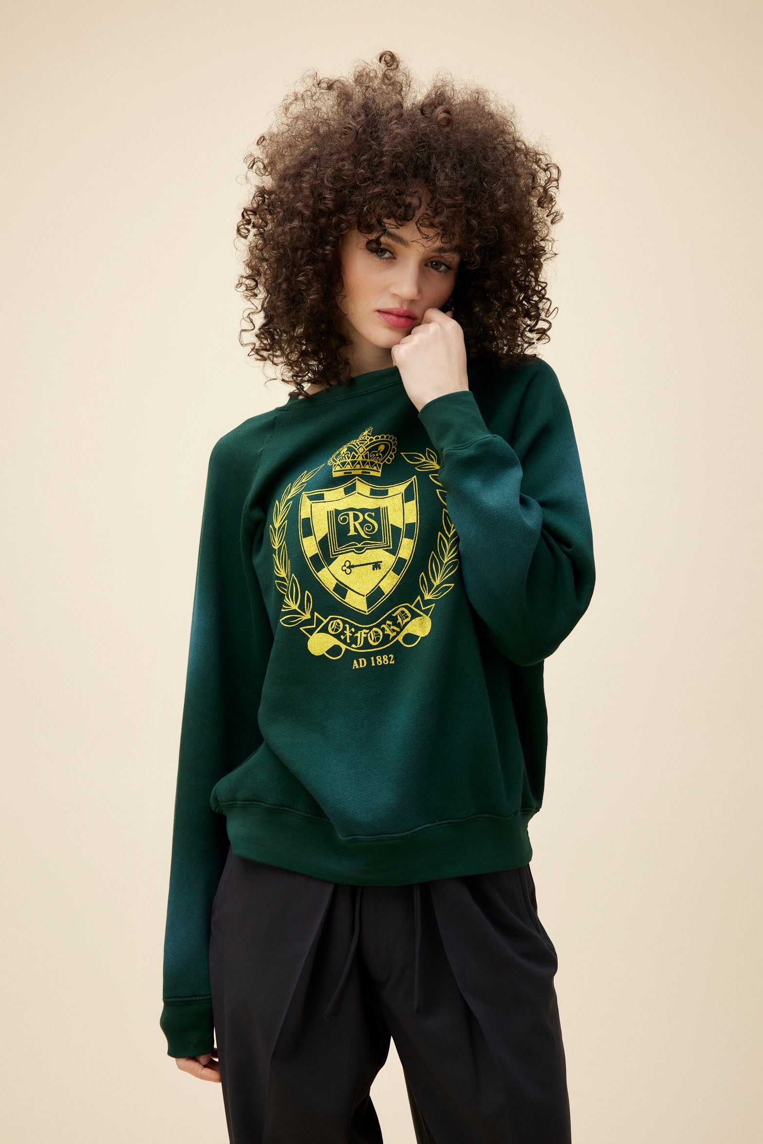 Vintage green sweatshirt hot sale