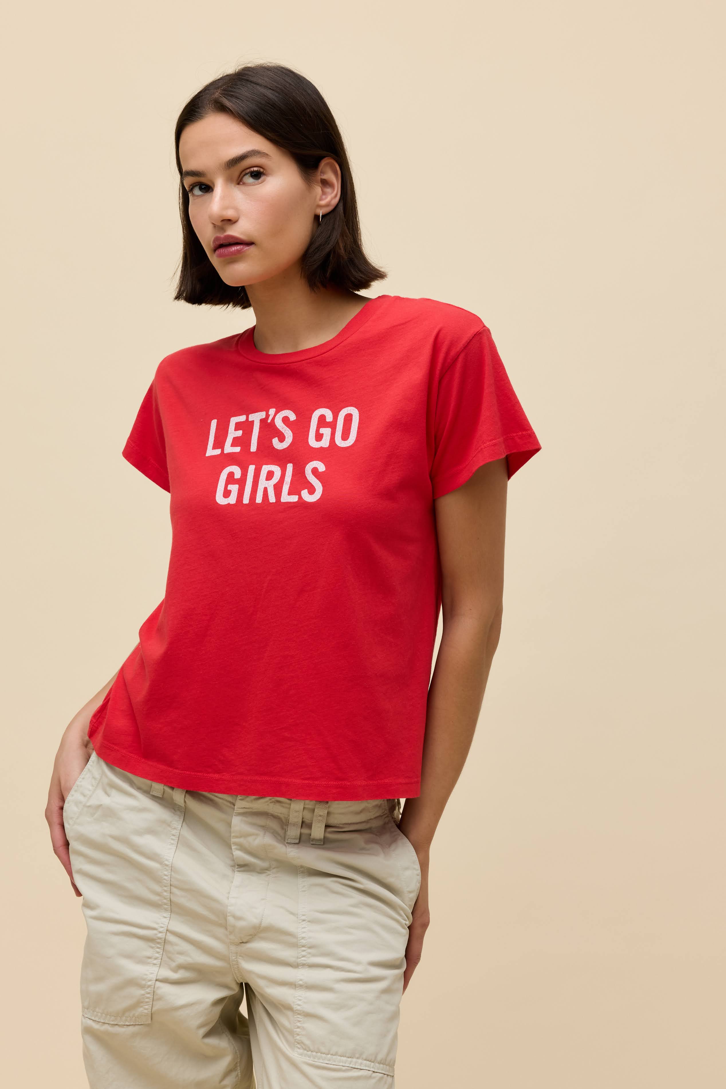 GIRL IN RED ASIA TOUR Tシャツ Lサイズ バンT Shania Twain Let's Go Girls Solo Tee in Red | 100% Cotton T-Shirt