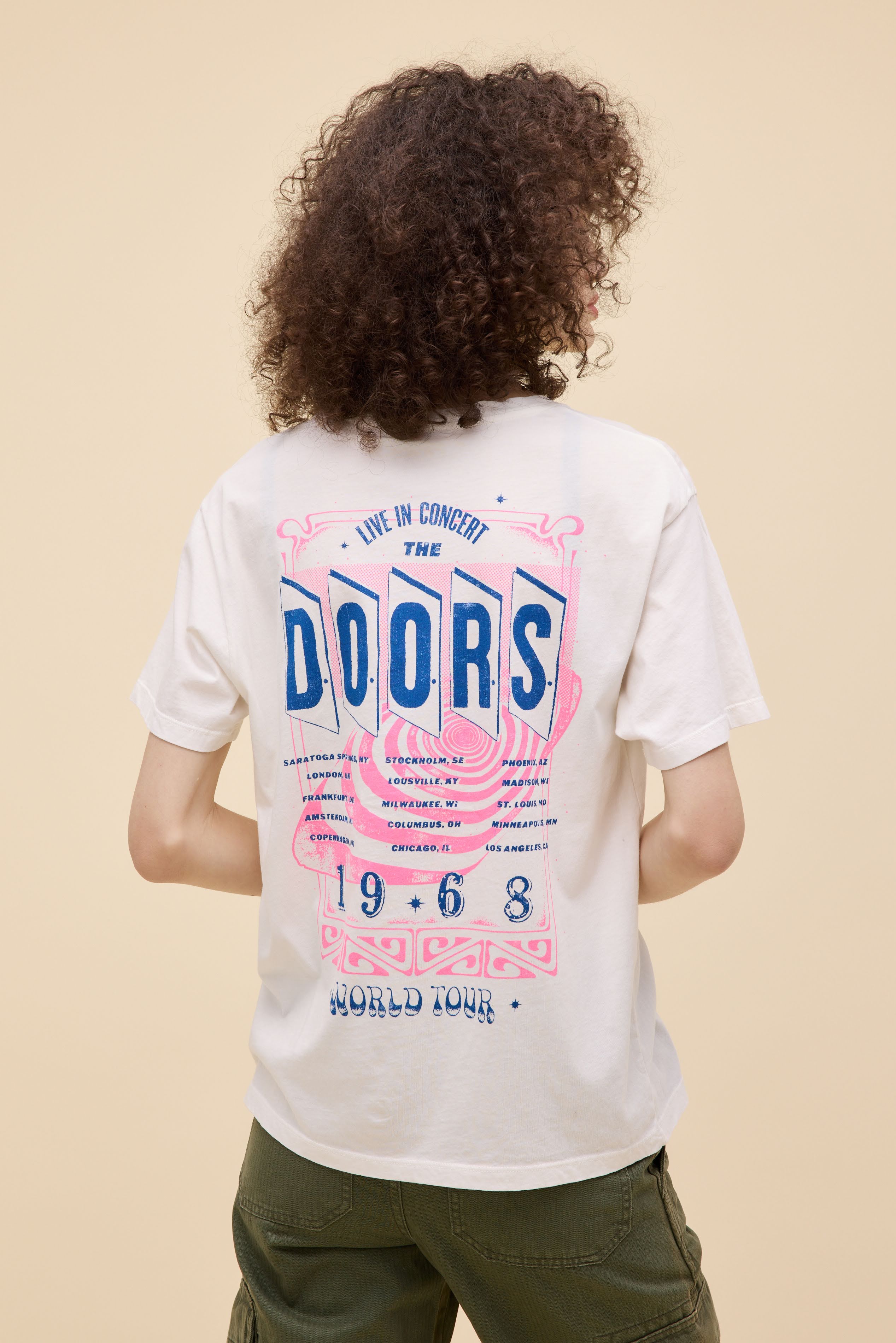 The Doors ドアーズ バンドT 公式物販 1968 TOUR サイズS The Doors 1968 World Tour Boyfriend Tee | Daydreamer