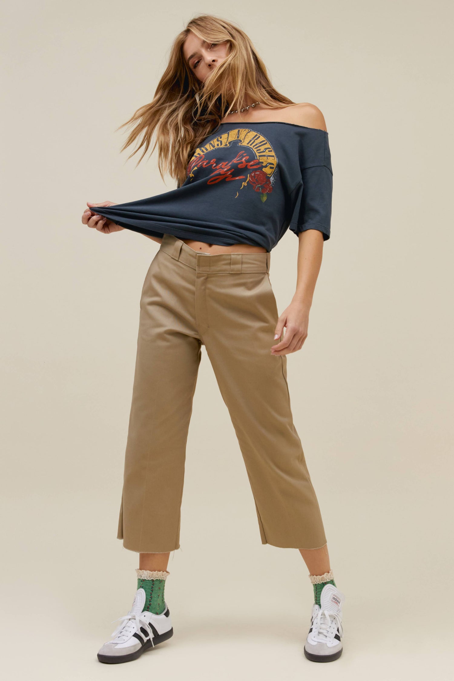 off the shoulder vintage shirt
