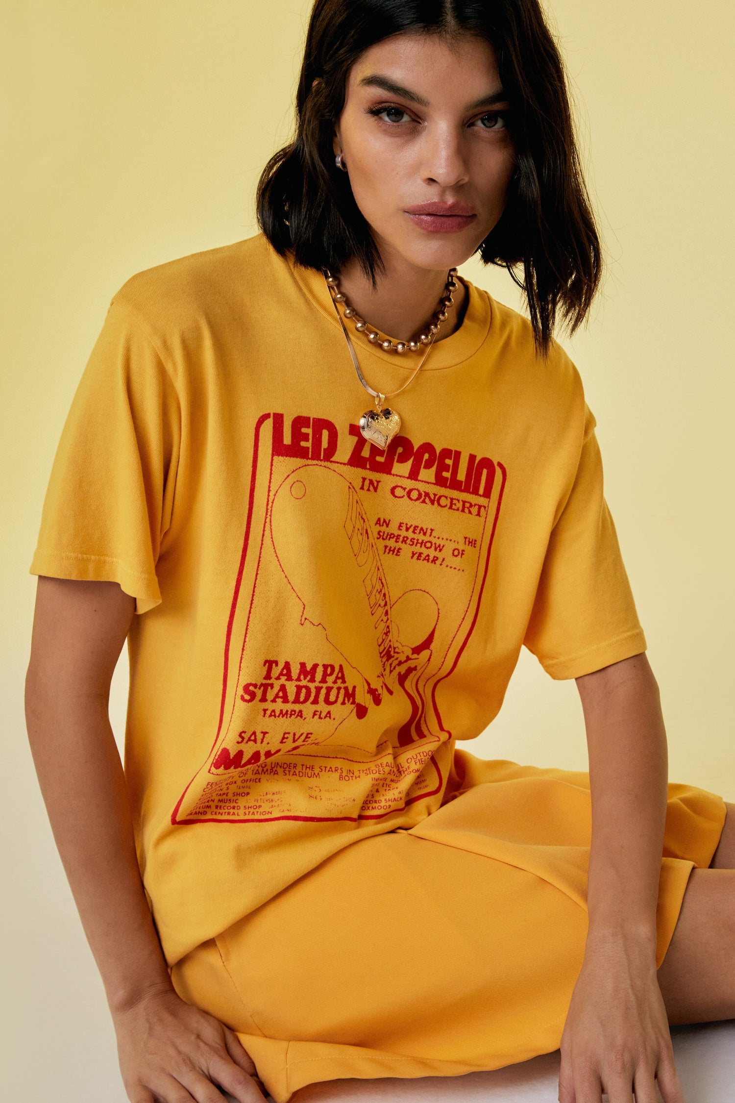 red lettering Led Zeppelin shirt