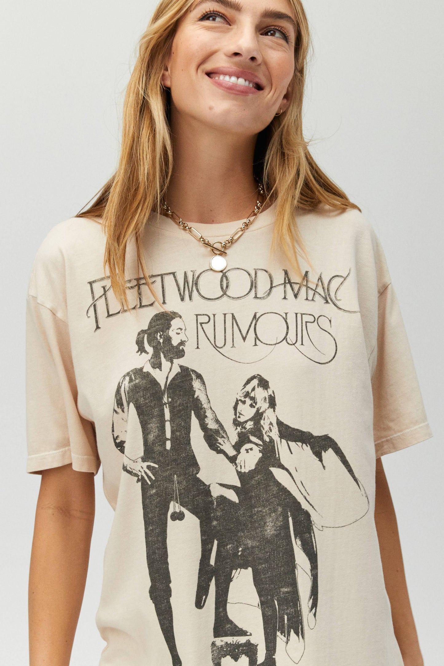 Fleetwood Mac Rumors Tee Dress in Sand