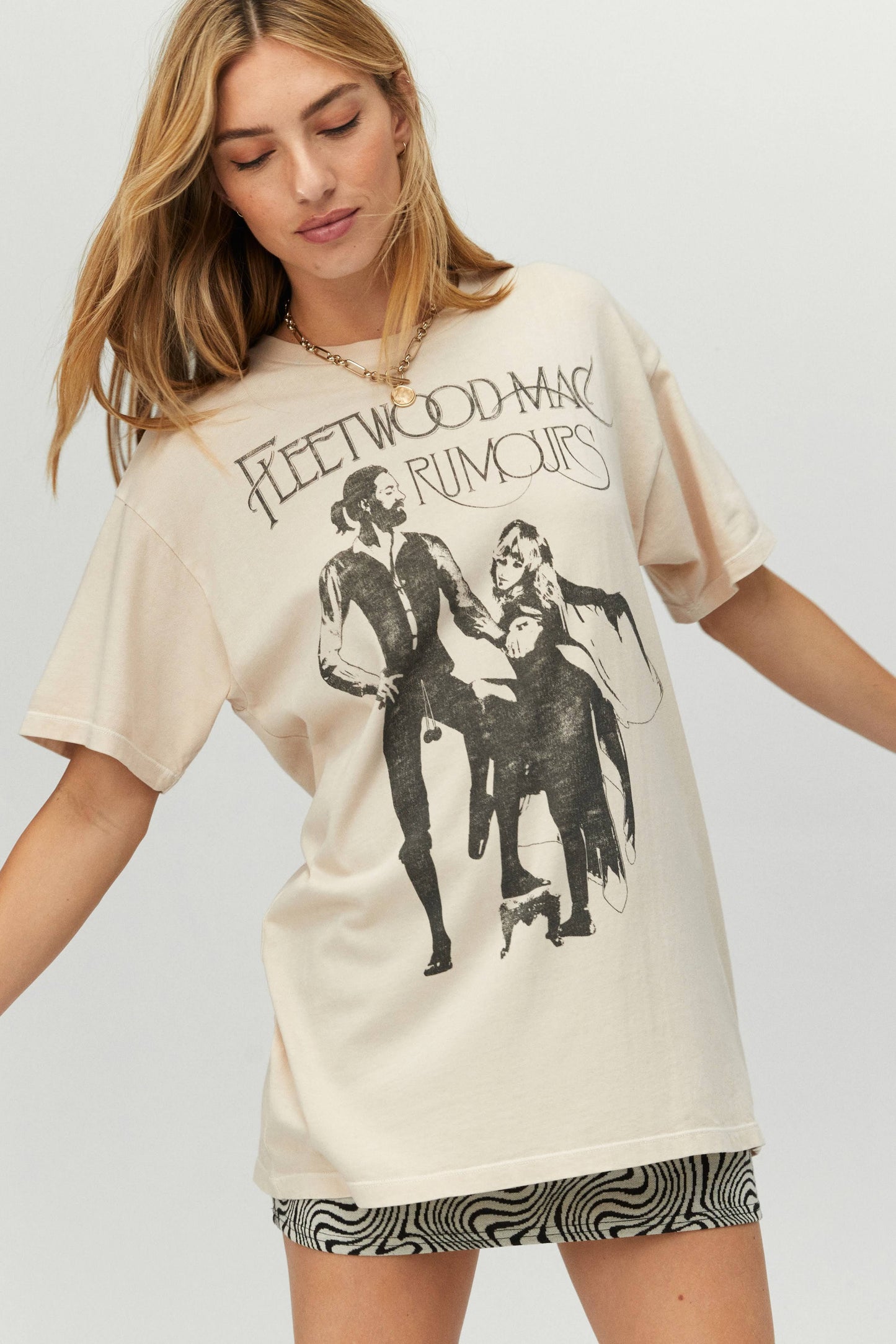 Fleetwood Mac Rumors Tee Dress in Sand
