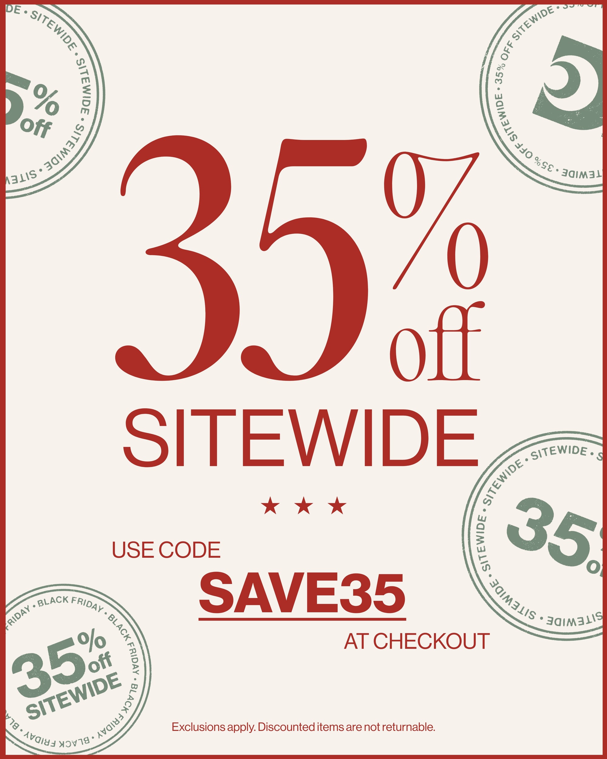 35% Off Sitewide - Shop Black Friday