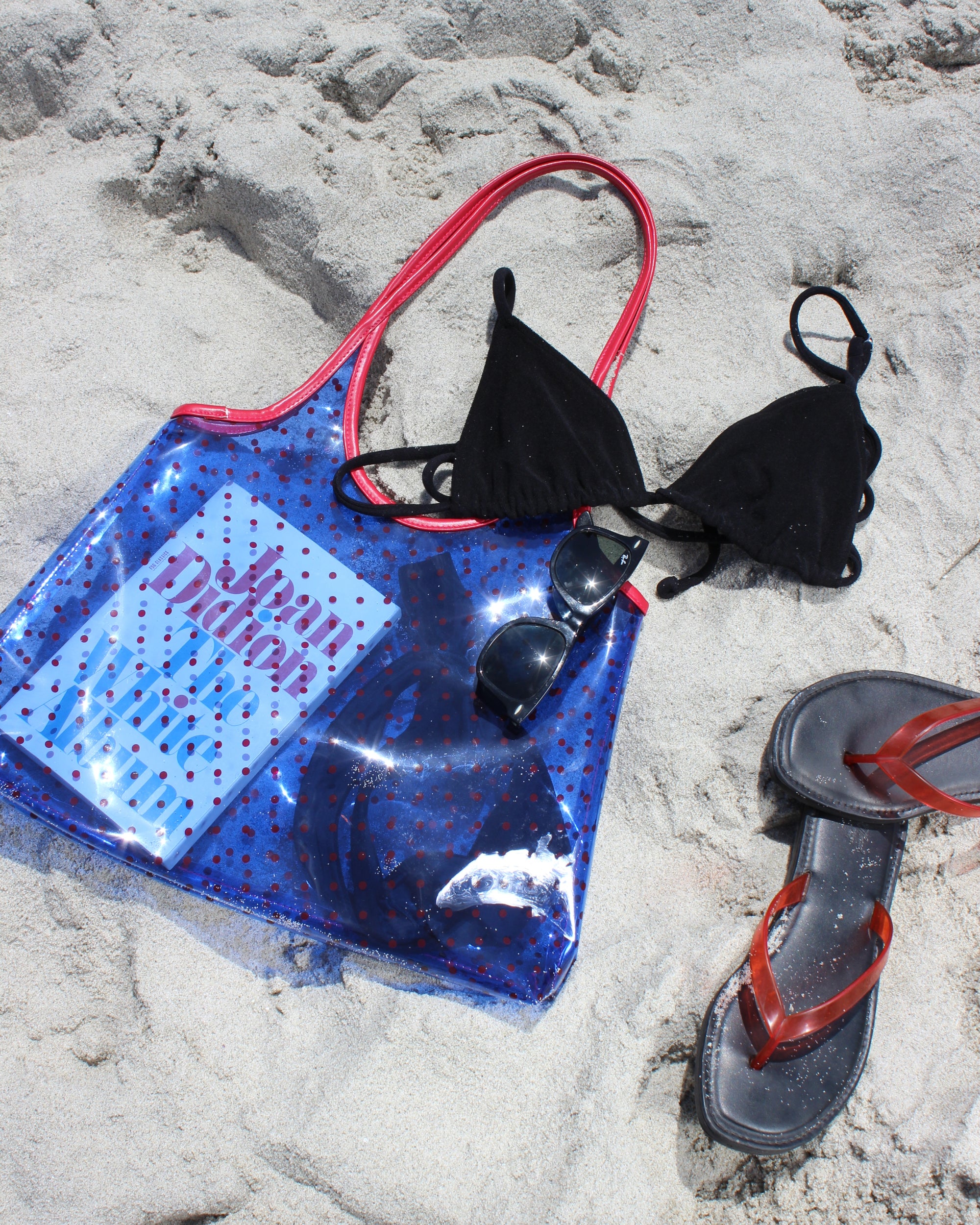 Polka Dot Jelly Tote in Blueberry