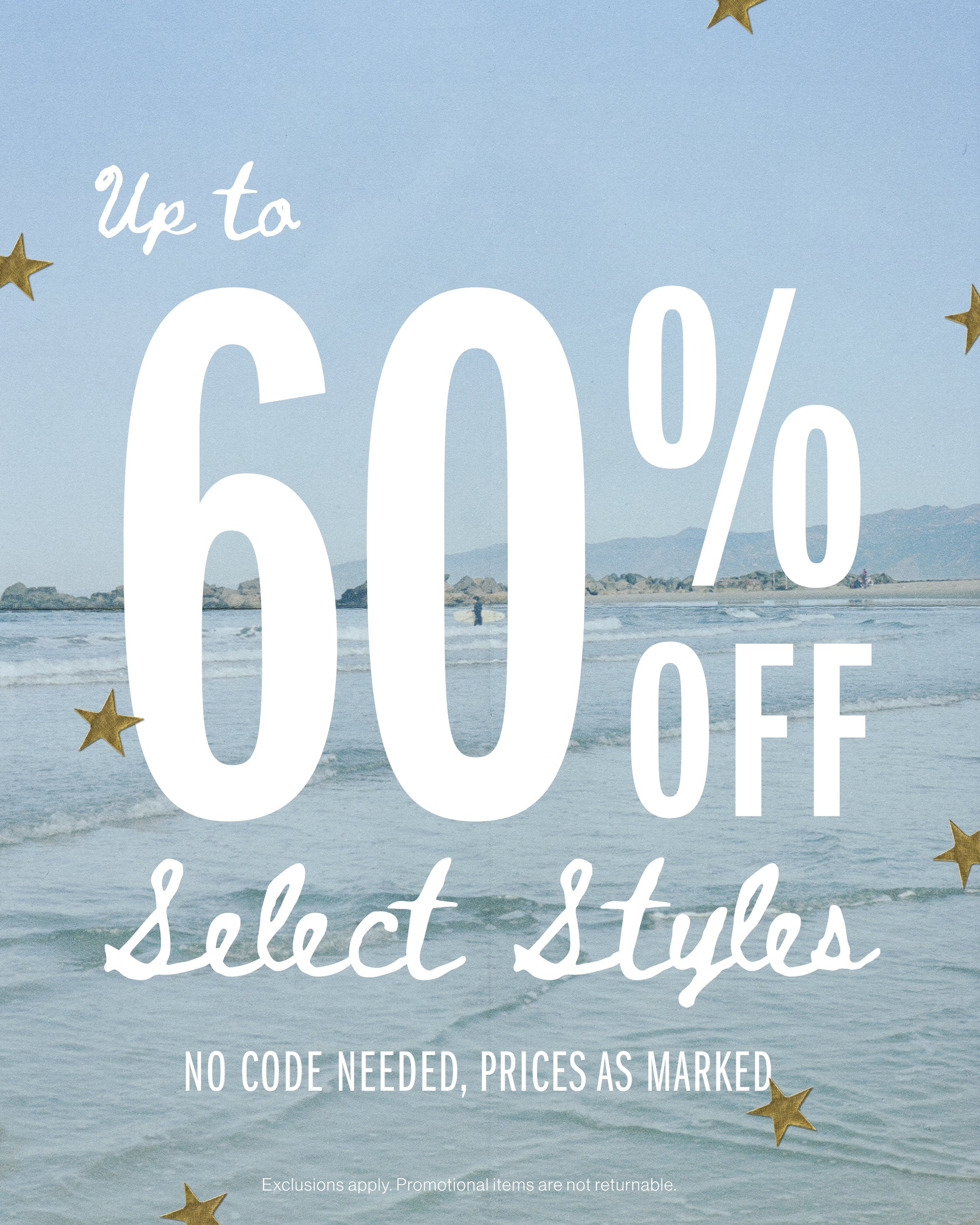 Up to 60% Off Select Styles