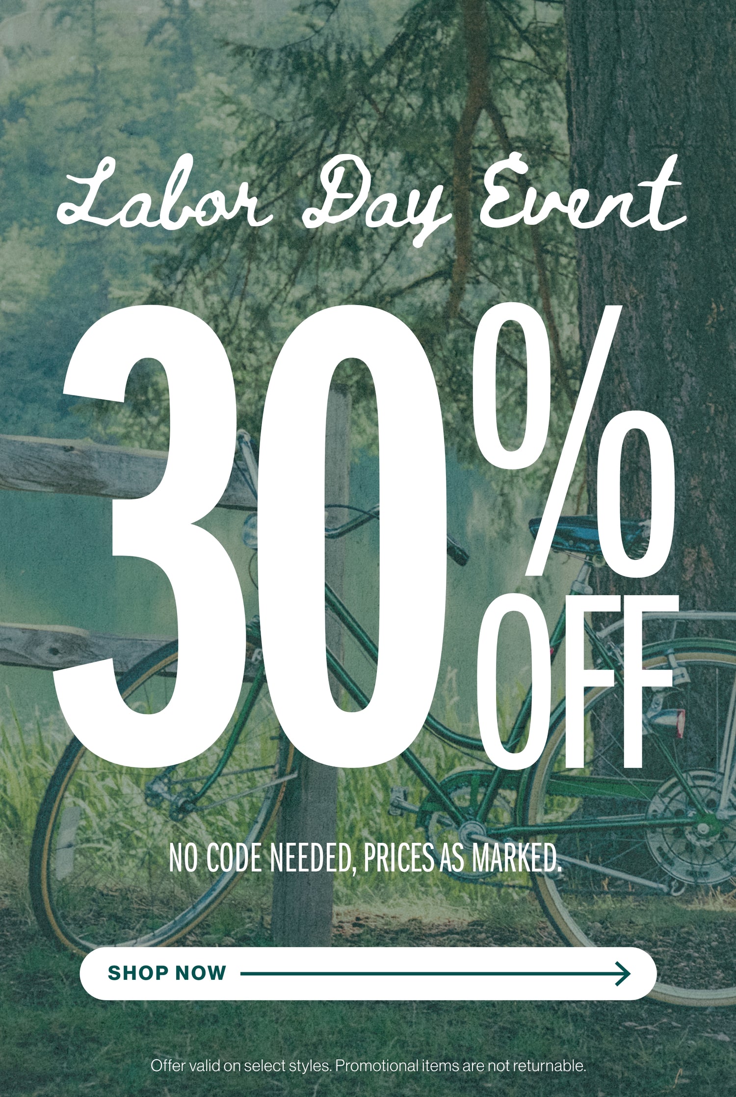 30% Off Labor Day Event - Shop Now