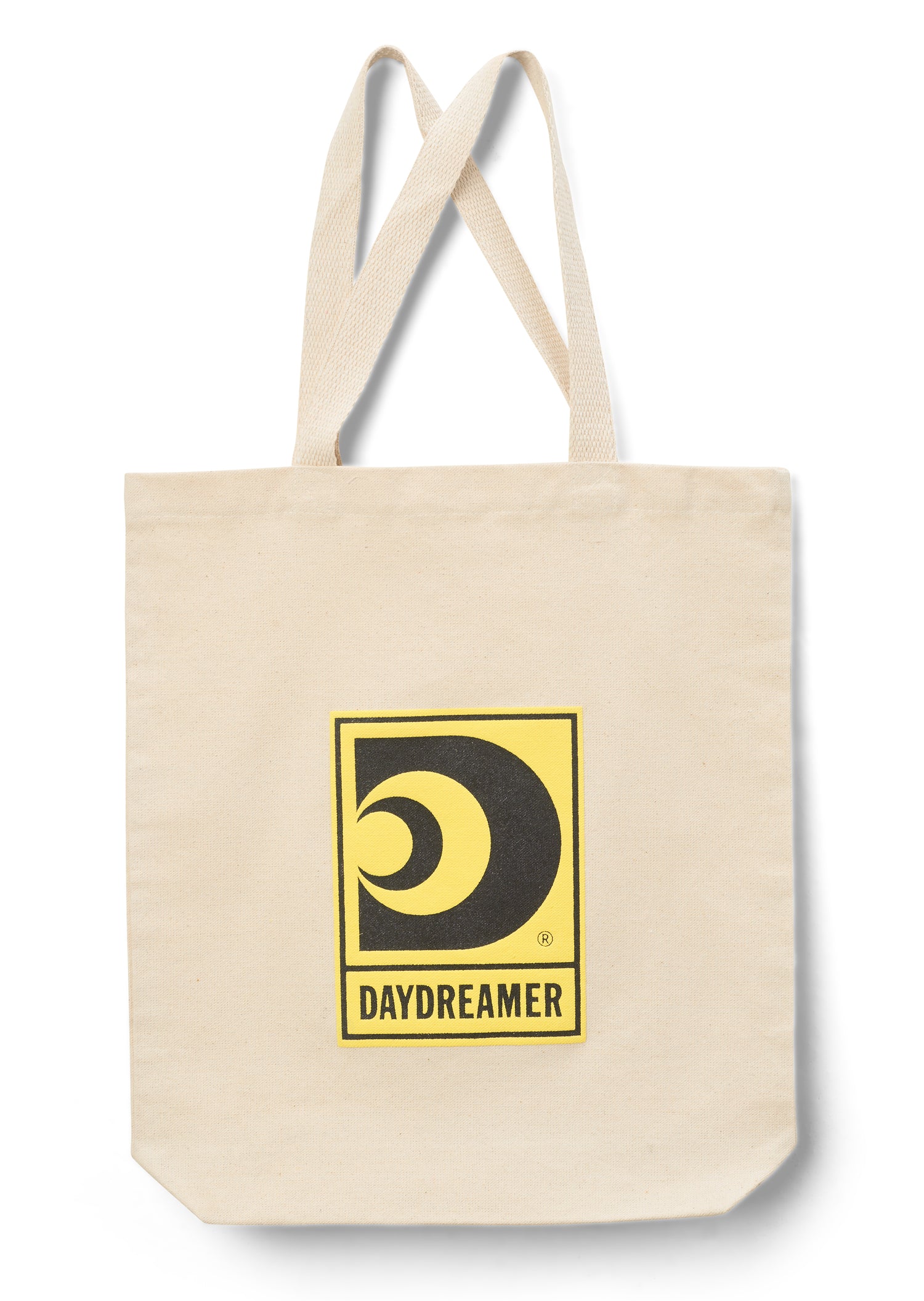 CANVAS TOTE WITH YELLOW DAYDREAMER LOGO IN CENTER