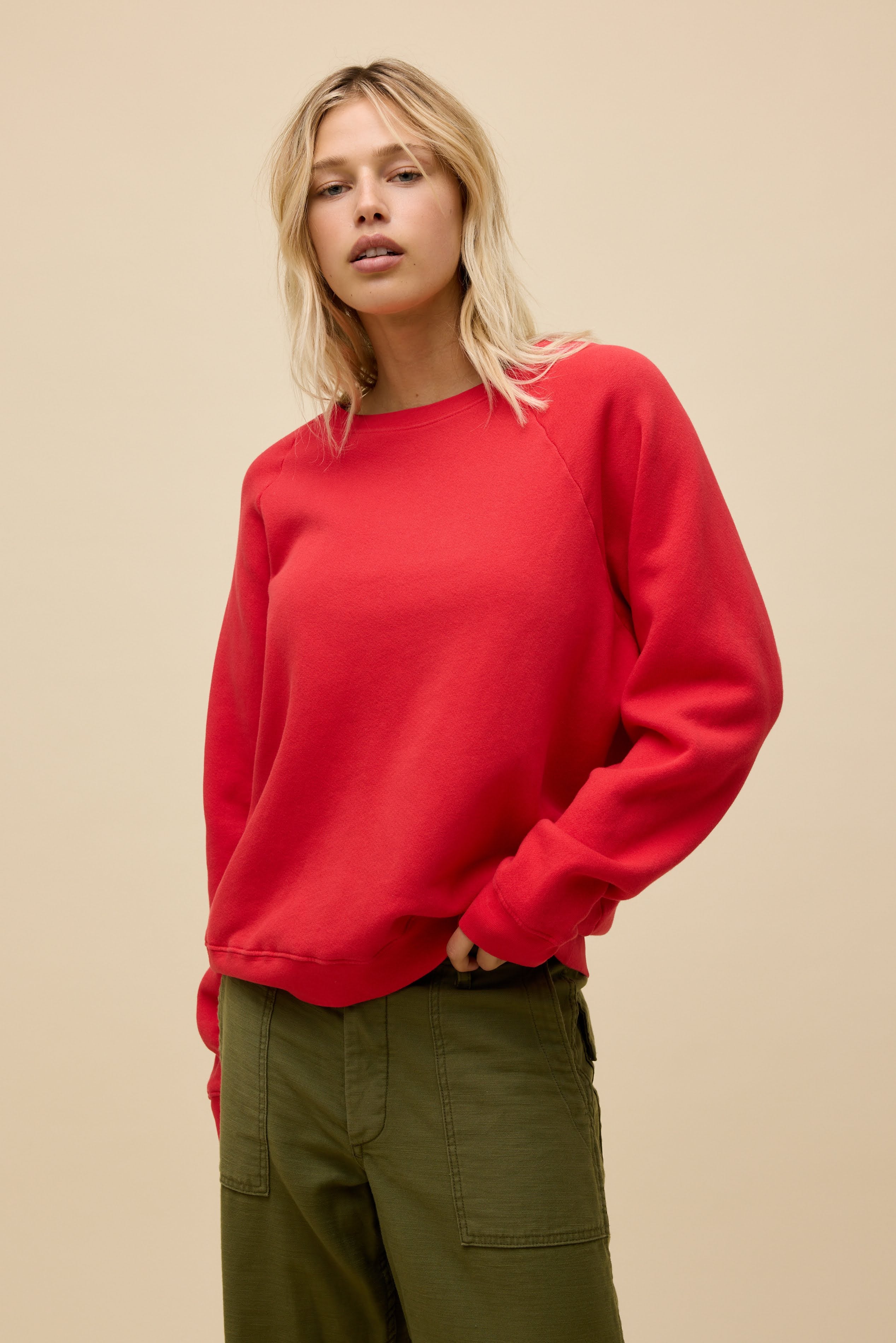 SOLID VINTAGE RAGLAN SWEATSHIRT | Daydreamer