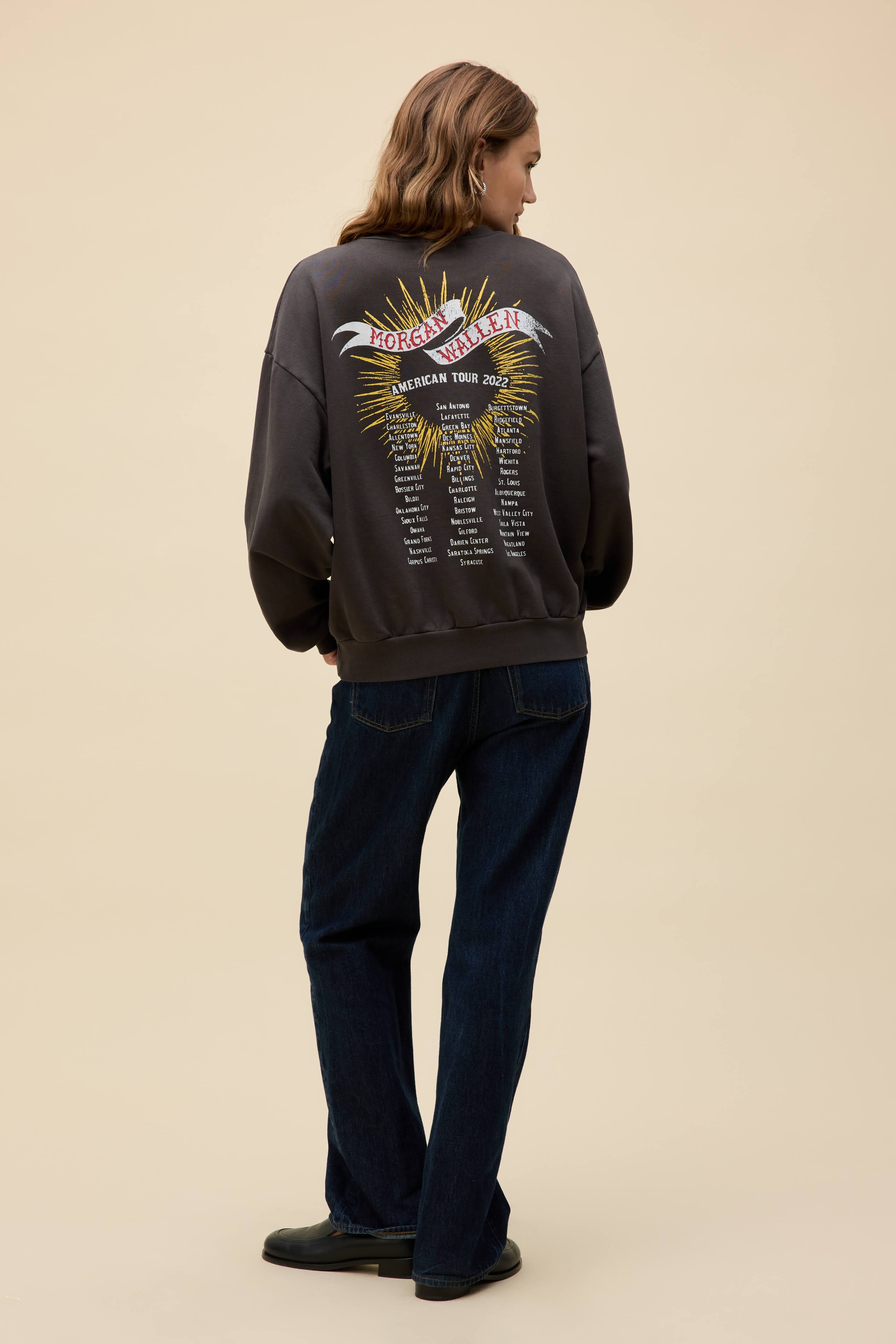 Morgan Wallen Classic Eagle Oversized Crew Sweatshirt– Daydreamer
