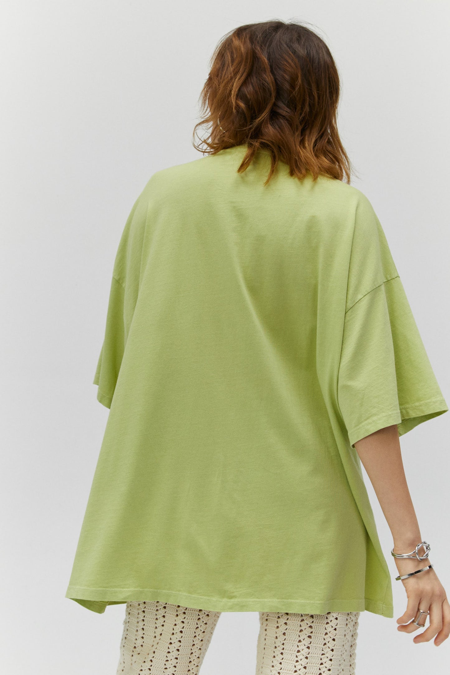 oversized lime green tee