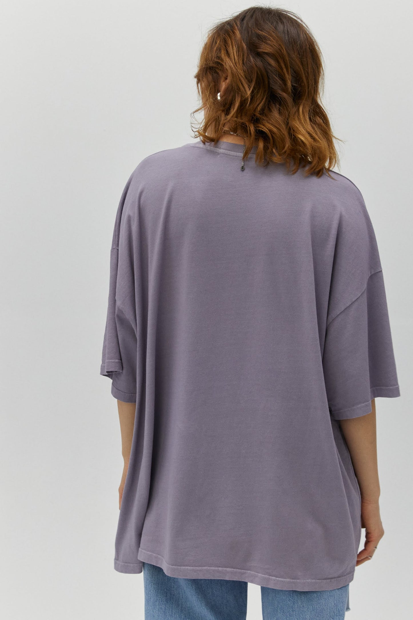 purple oversized shirt