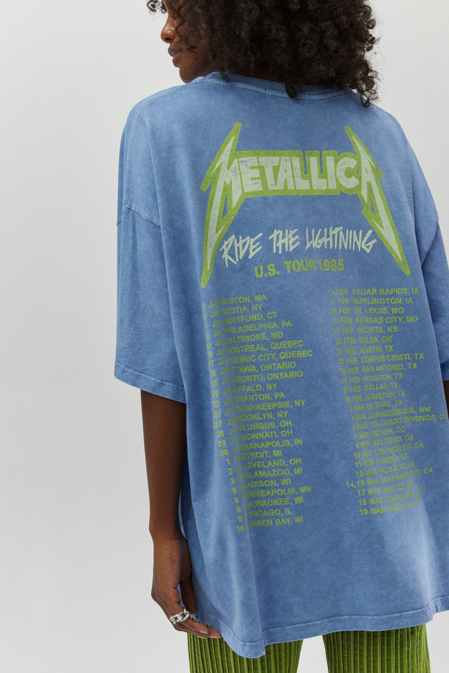 Metallica Ride The Lightning Tracklisting T-Shirt