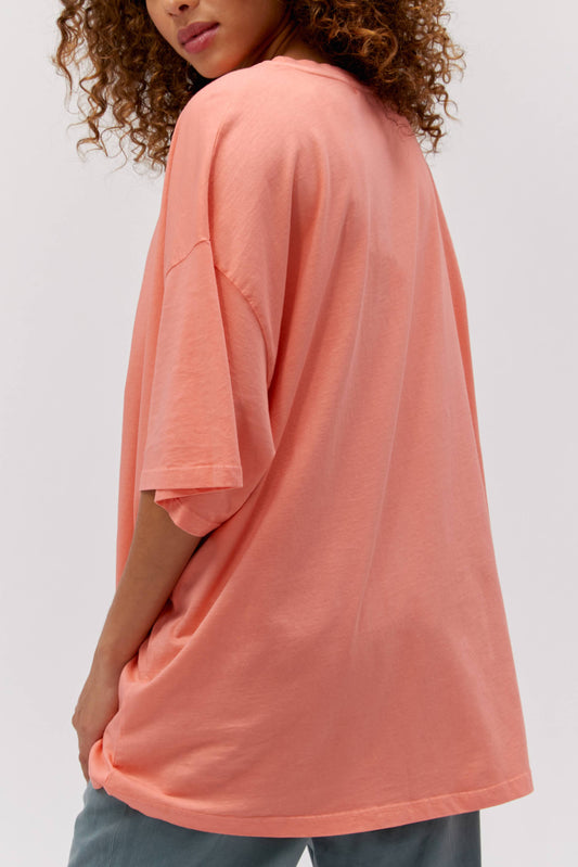 oversized coral shirt