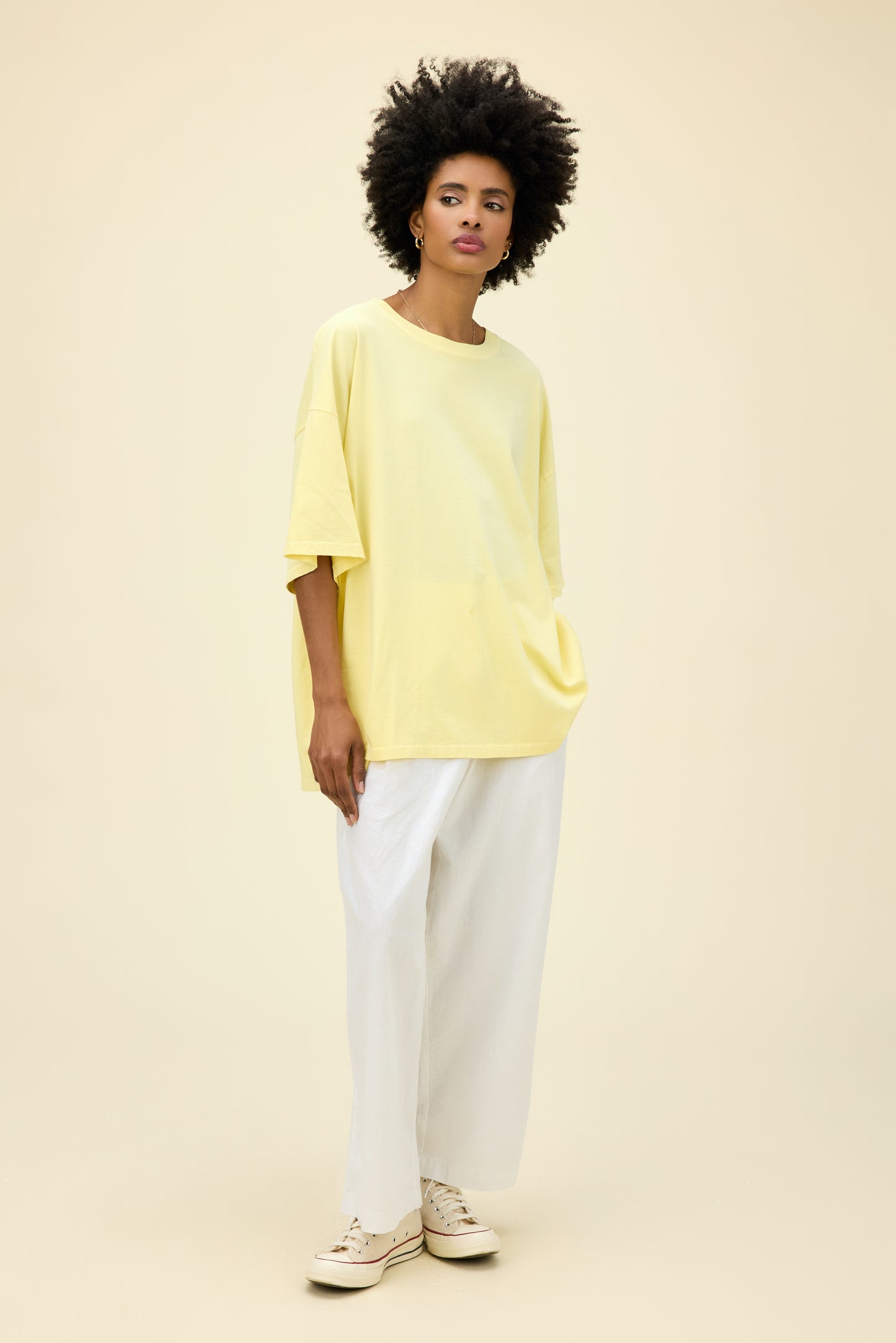 Solid OS Tee in Yellow Mist