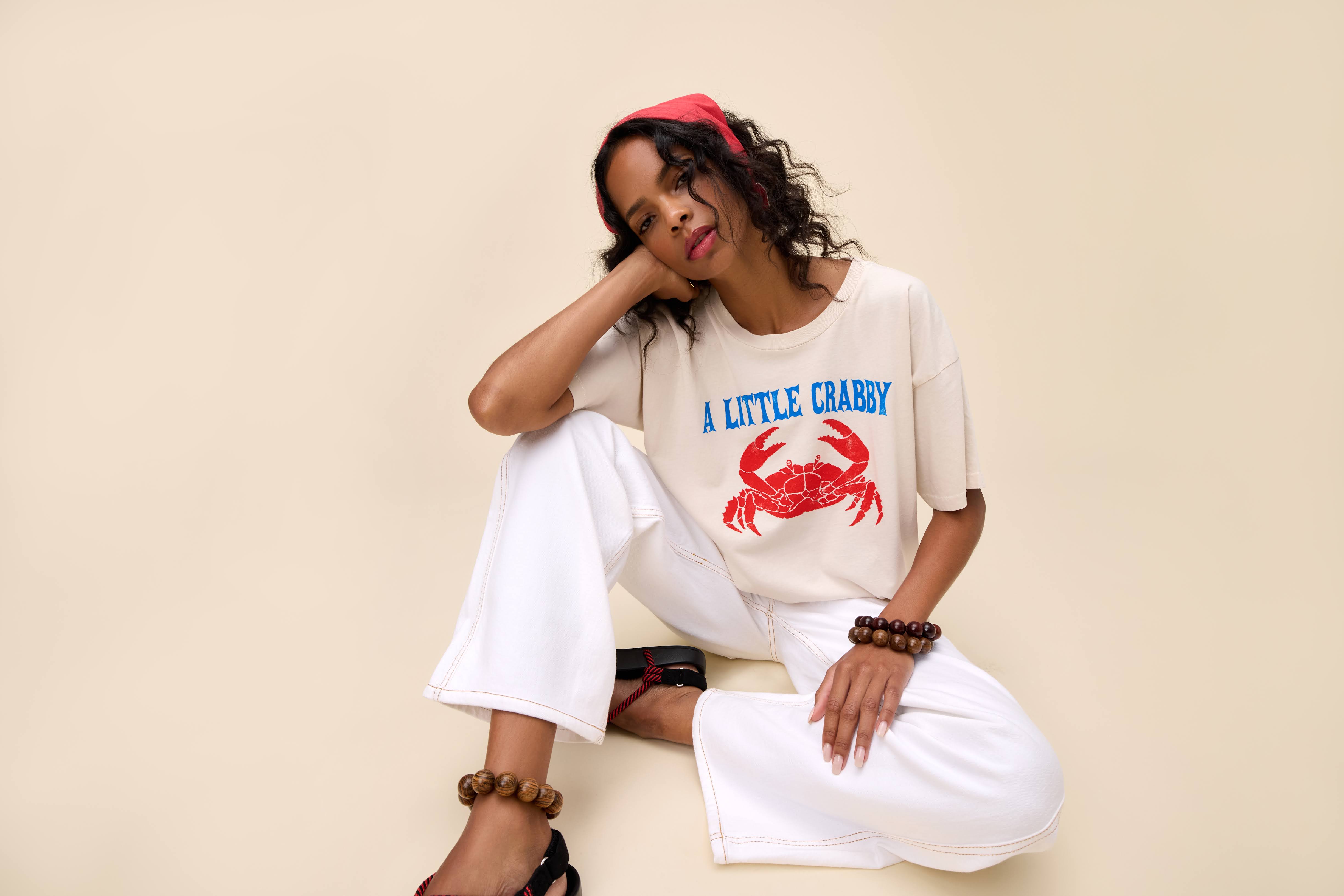 Shop new arrivals at Daydreamer, featuring the A Little Crabby Merch Tee 