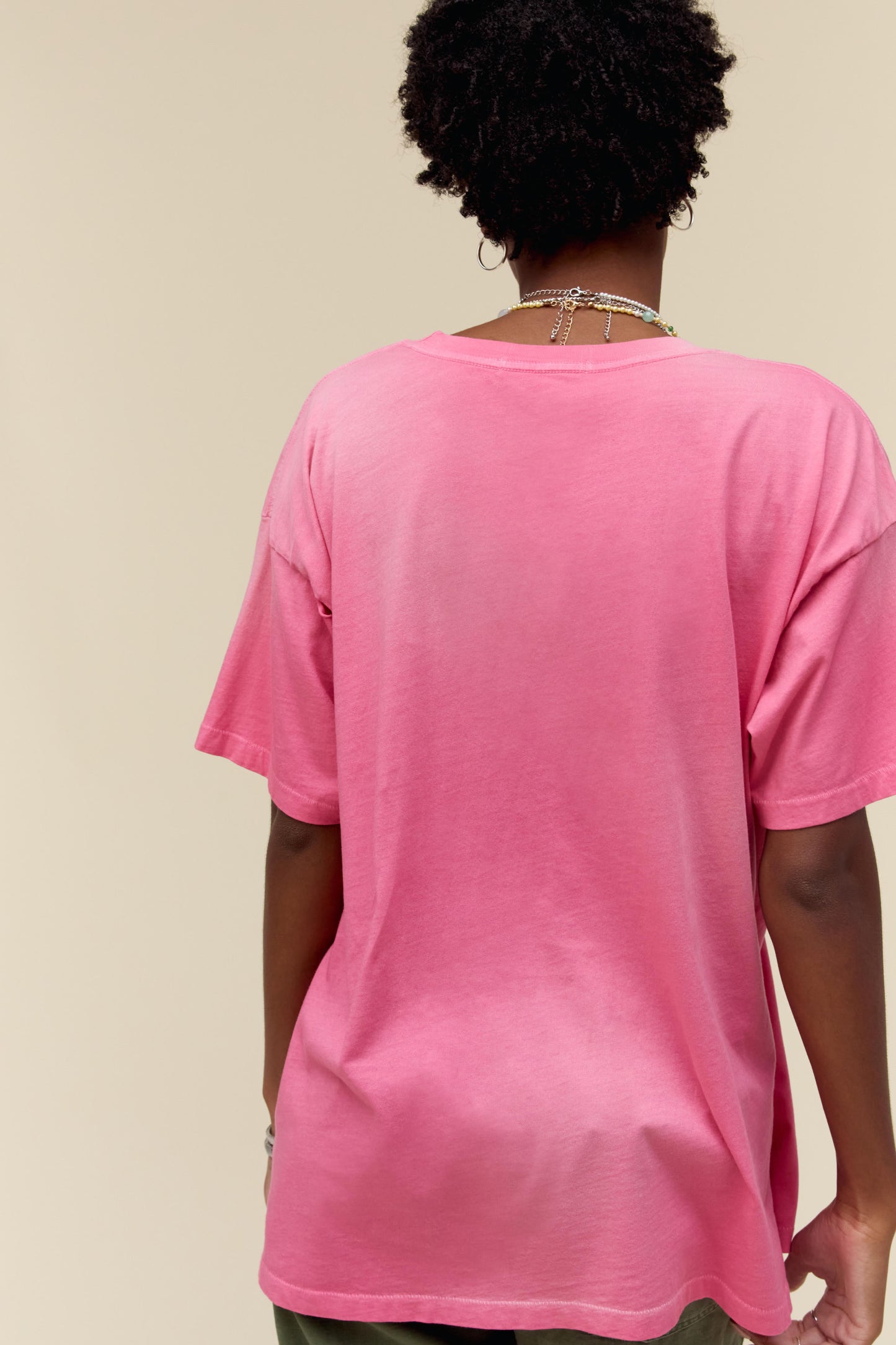Solid Merch Tee in Sun Faded Pink Rouge