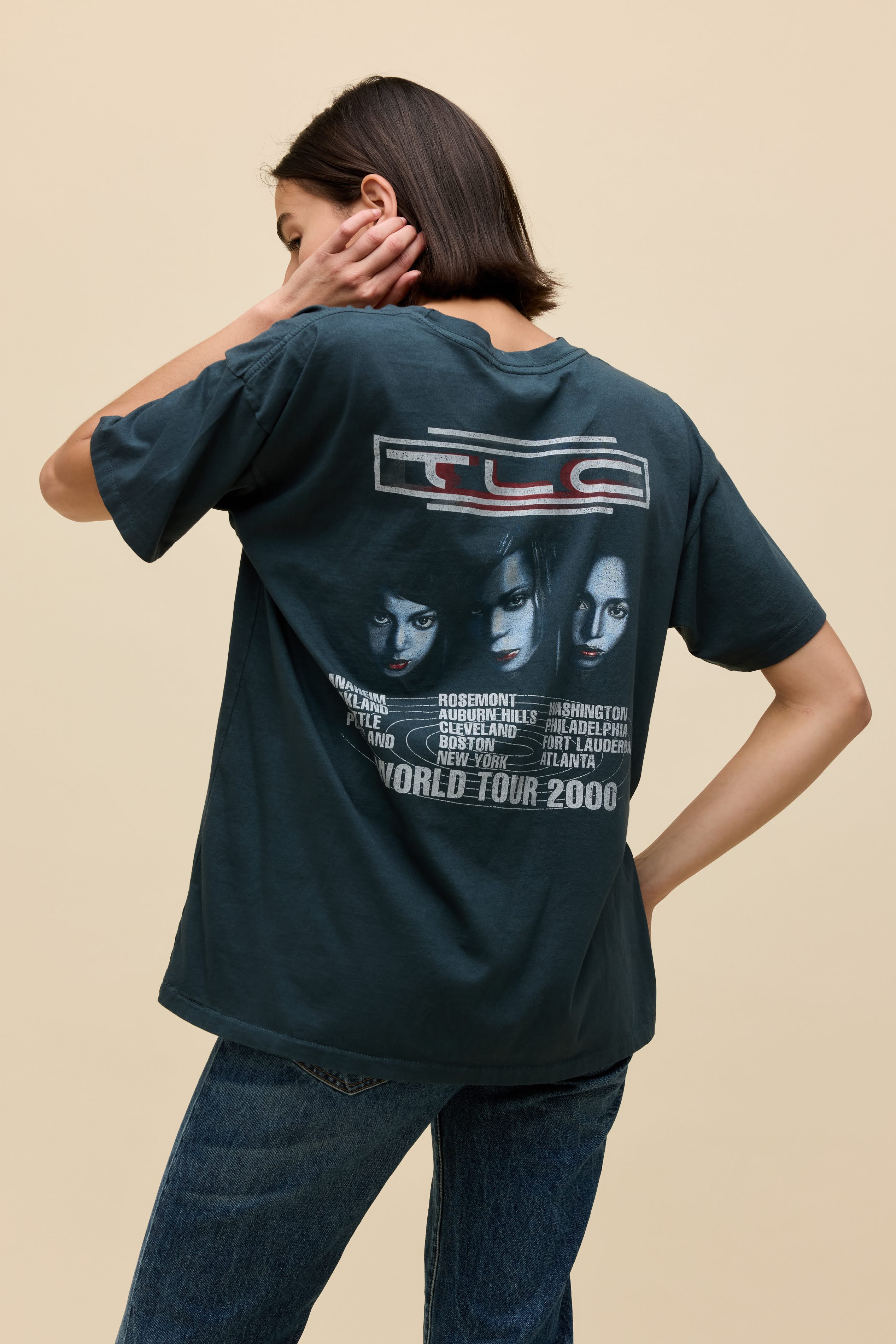 TLC FANMAIL Tシャツ 黒 TLC Fan Mail Merch Tee in Black | 100% Cotton T-Shirt in Vintage