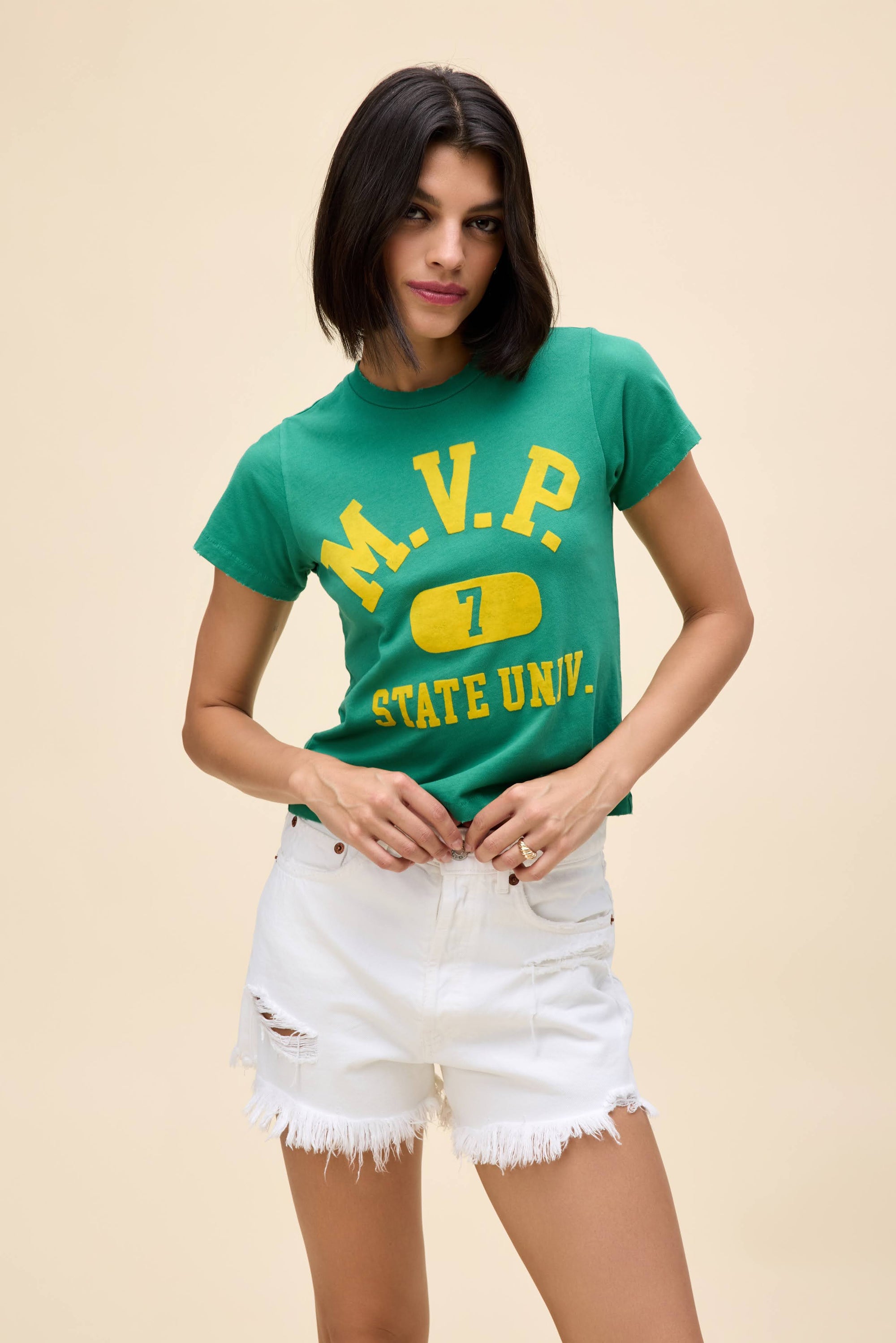 Solid OS V-Neck Tee– Daydreamer