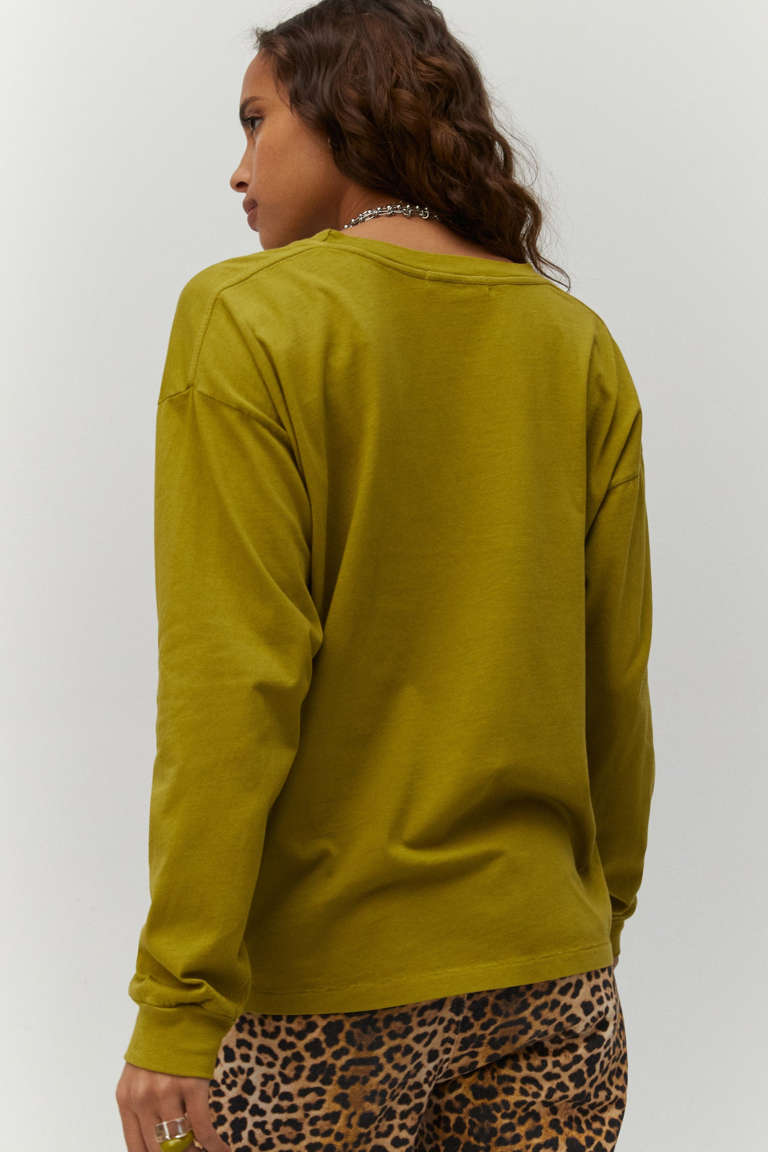 green colored long slouchy sleeves