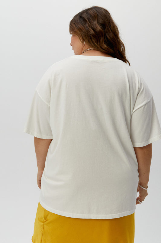 white sonic youth tee back