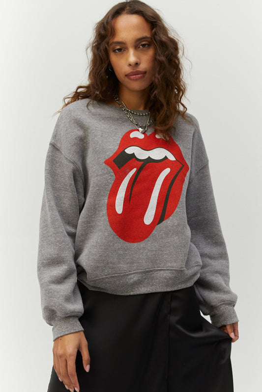 Rolling Stones Tongue Oversized Crew