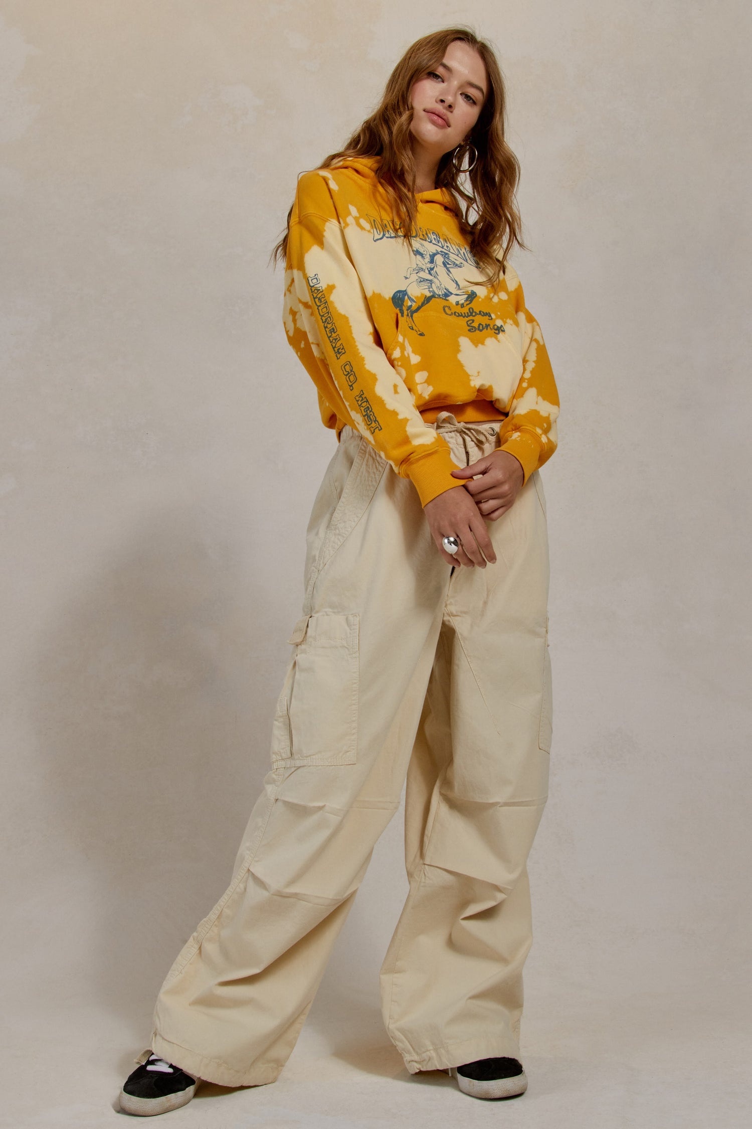 yellow western hoodie