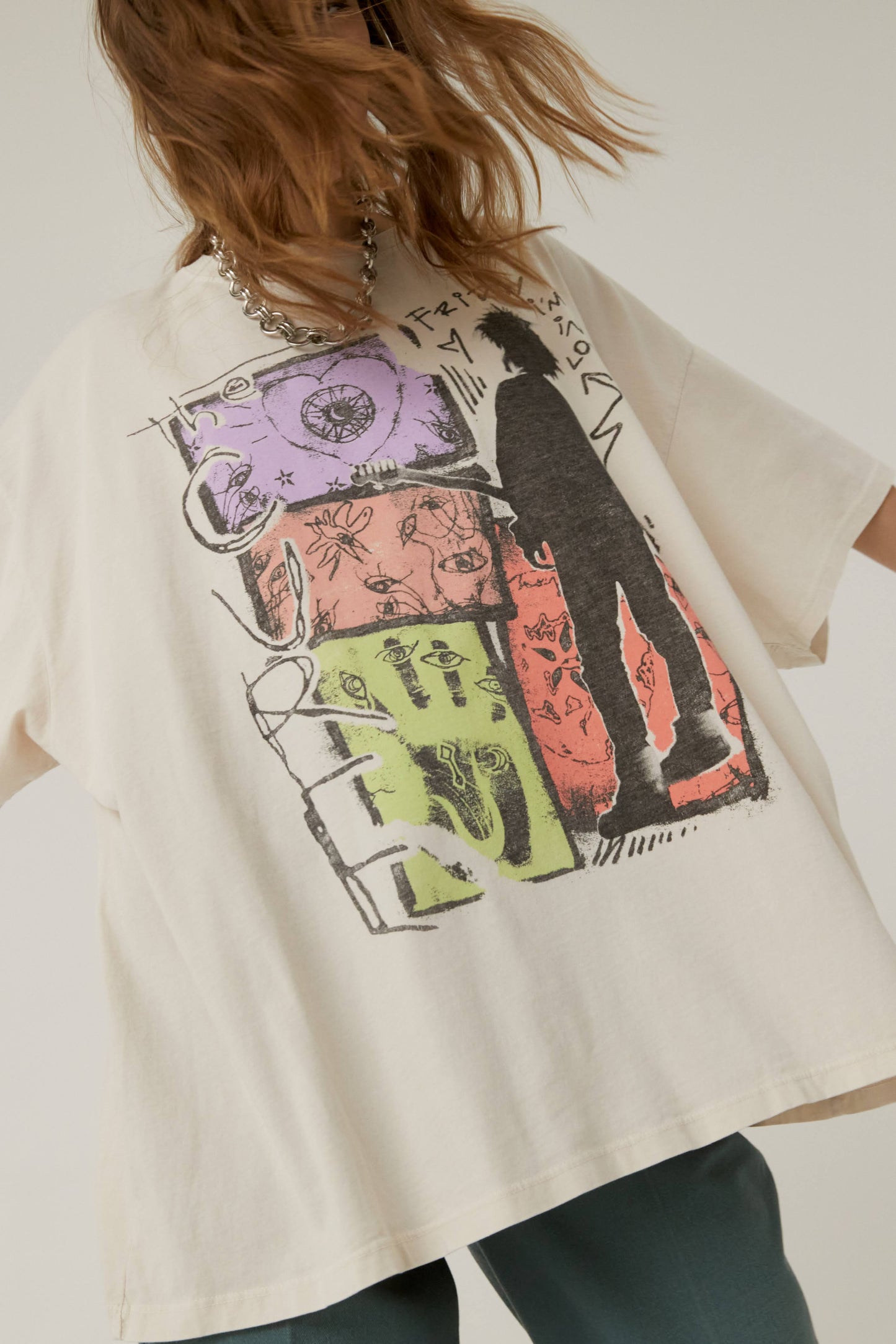 white the cure oversized friday tee