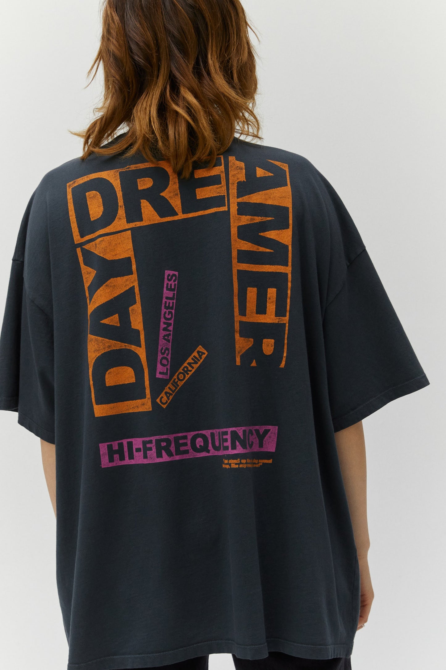 daydreamer orange graphic tee